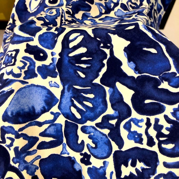 Seekers One Piece Tummy Control Panel Blue White Batik Sweetheart Swimsuit 12 - Picture 6 of 9